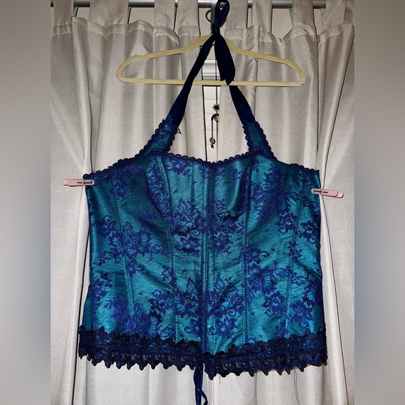 FREDERICKS OF HOLLYWOOD Lace Corset 💙💚 - Picture 1 of 2